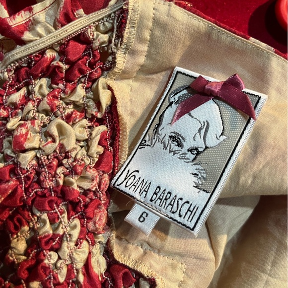 Anthropologie Yoana Baraschi Silk red Mini Dress 6 NEW - Picture 3 of 6